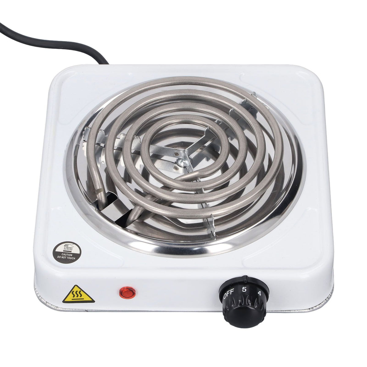 Electric Single Burner 1500W Countertop Single Coiled Burner Hot Plate Adjustable Temperature Electric Stove Boiling Water for Coffee Tea