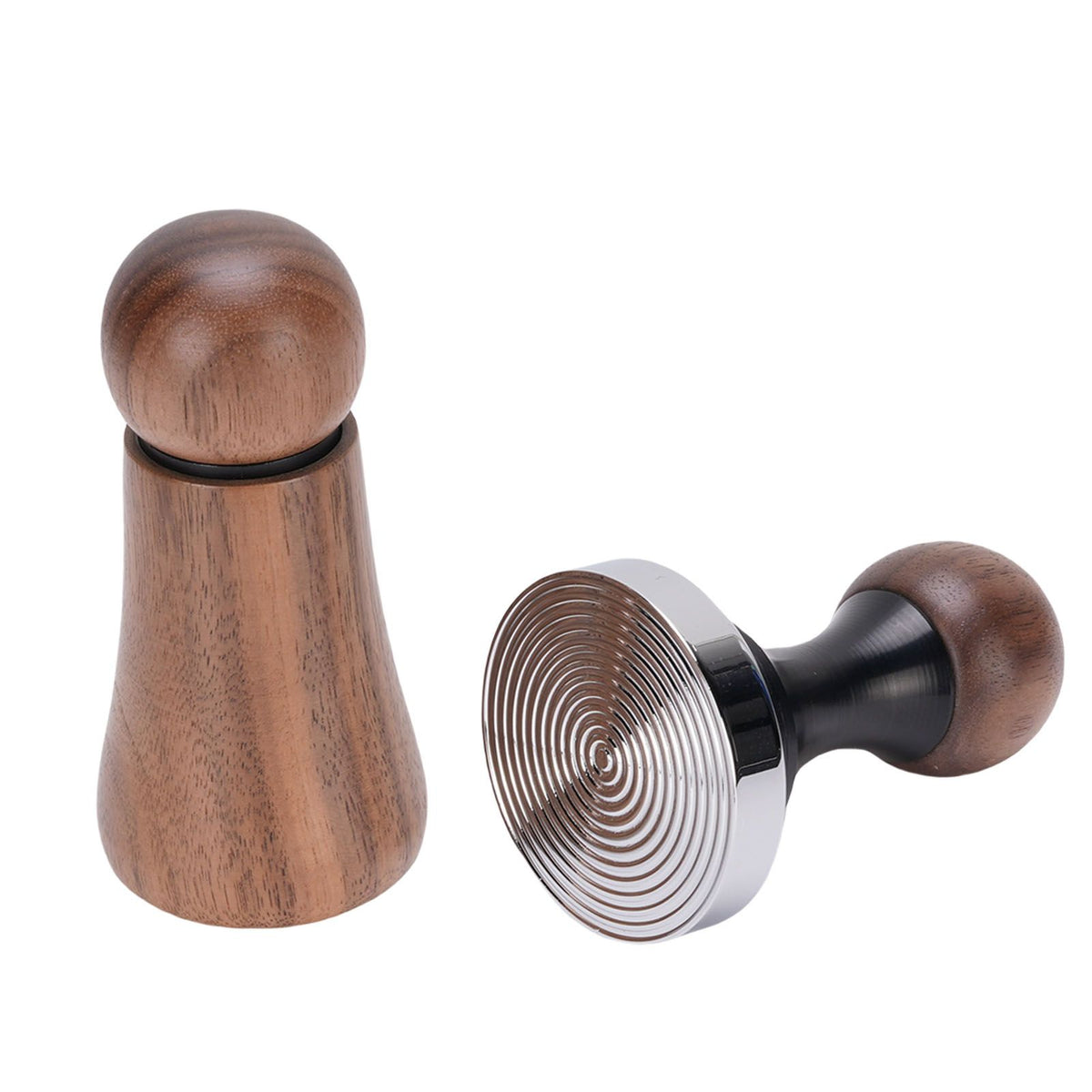 Needle Type Coffee Distributor Stainless Steel Walnut Wood Coffee Tamper for Coffee Machine Supplies 58mm / 2.28in