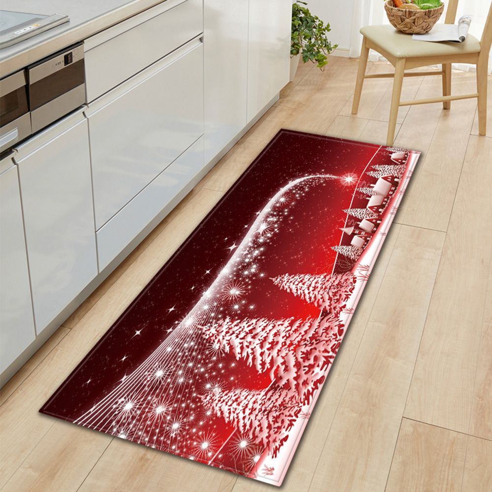 Christmas Style Non-slip Carpet Home Decoration Living Room Kitchen Bedroom Rug Door Sofa Bathroom Mat Christmas Doormat
