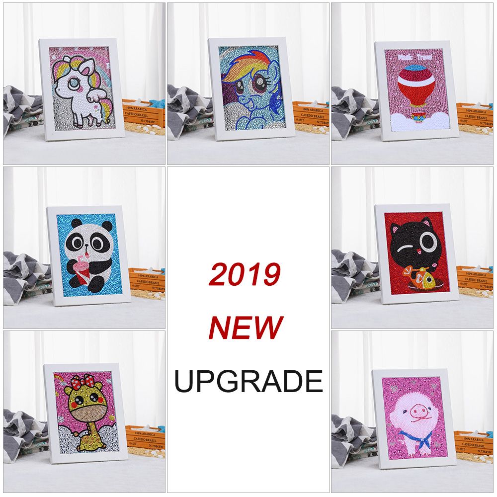 5D DIY Diamond Painting Special Shape Diamond Cute Animals Diamond Painting Kits for Kids Beginner