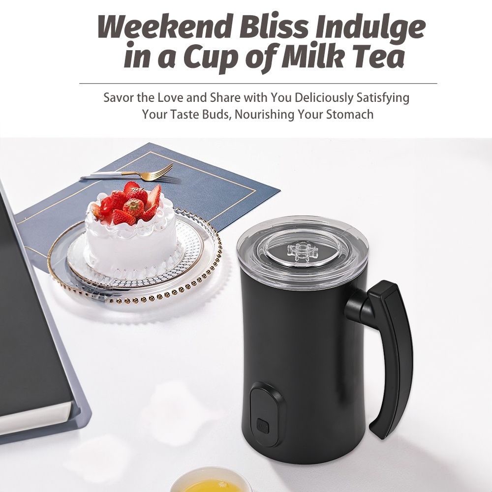 Detachable Milk Frother 11.84oz/350ml Electric Milk Frother and Steamer with Touch Control 400W 4 in 1 Hot/Cold Foam Maker for Latte Cappuccinos Hot Chocolate Milk