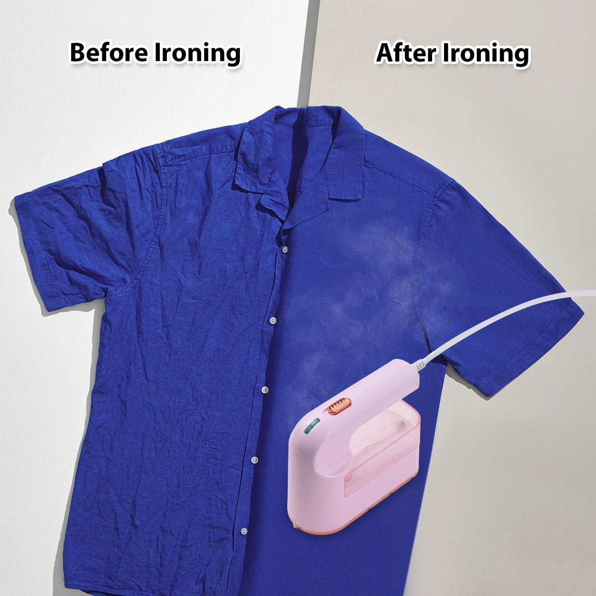 Steamer Iron for Clothes Multipurpose 1200W 120ml Capacity Portable Dust Crease Wrinkle Remover Cleaning Steamer for Clothes Fabrics Furniture Shower Cubicle Mirror