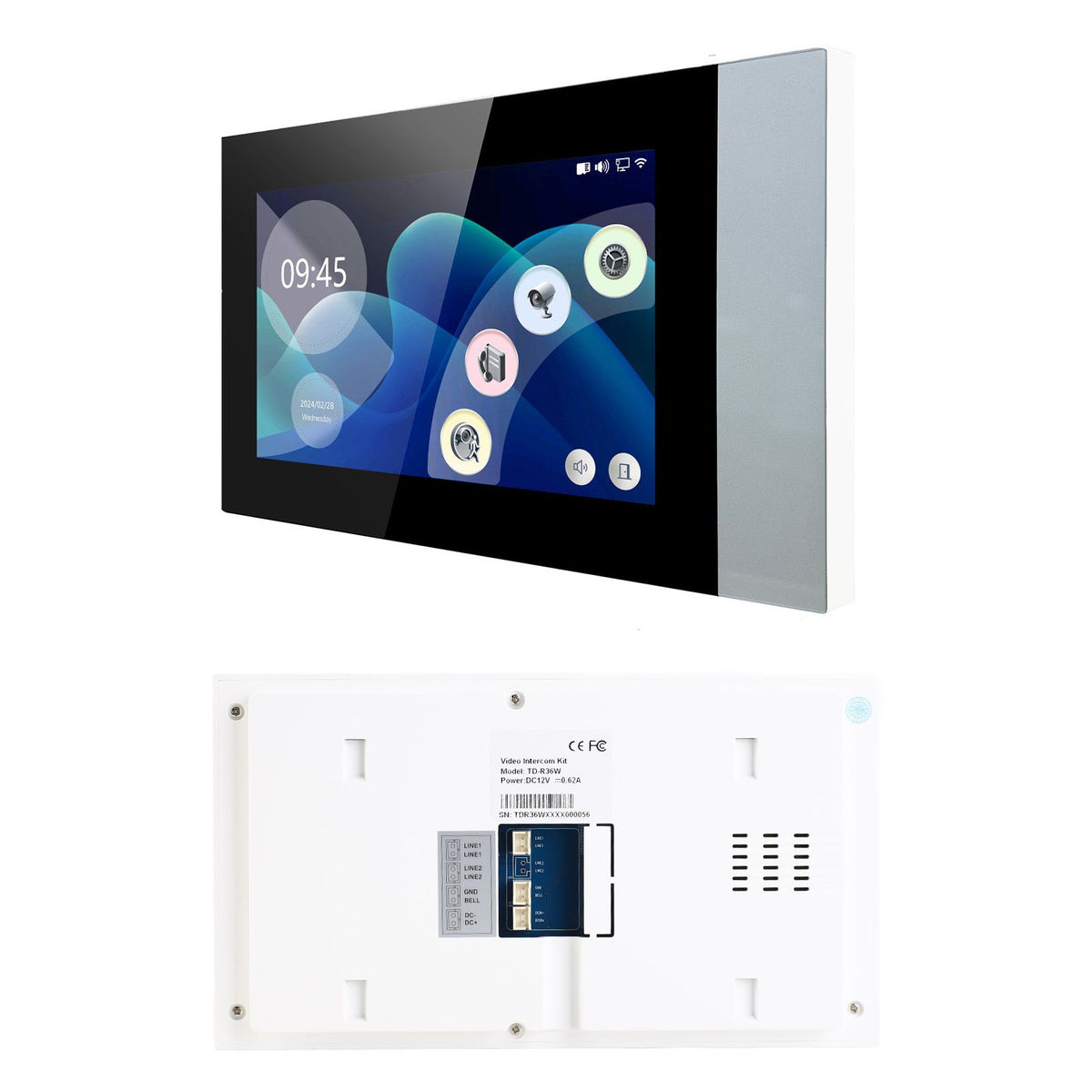 Video Doorbell Intercom System 7 Inch LCD Touch Screen Video Doorbell Door Phone Kits IR Night Vision Camera TY Dual Way Intercom Monitoring Outdoor Indoor for Home Office