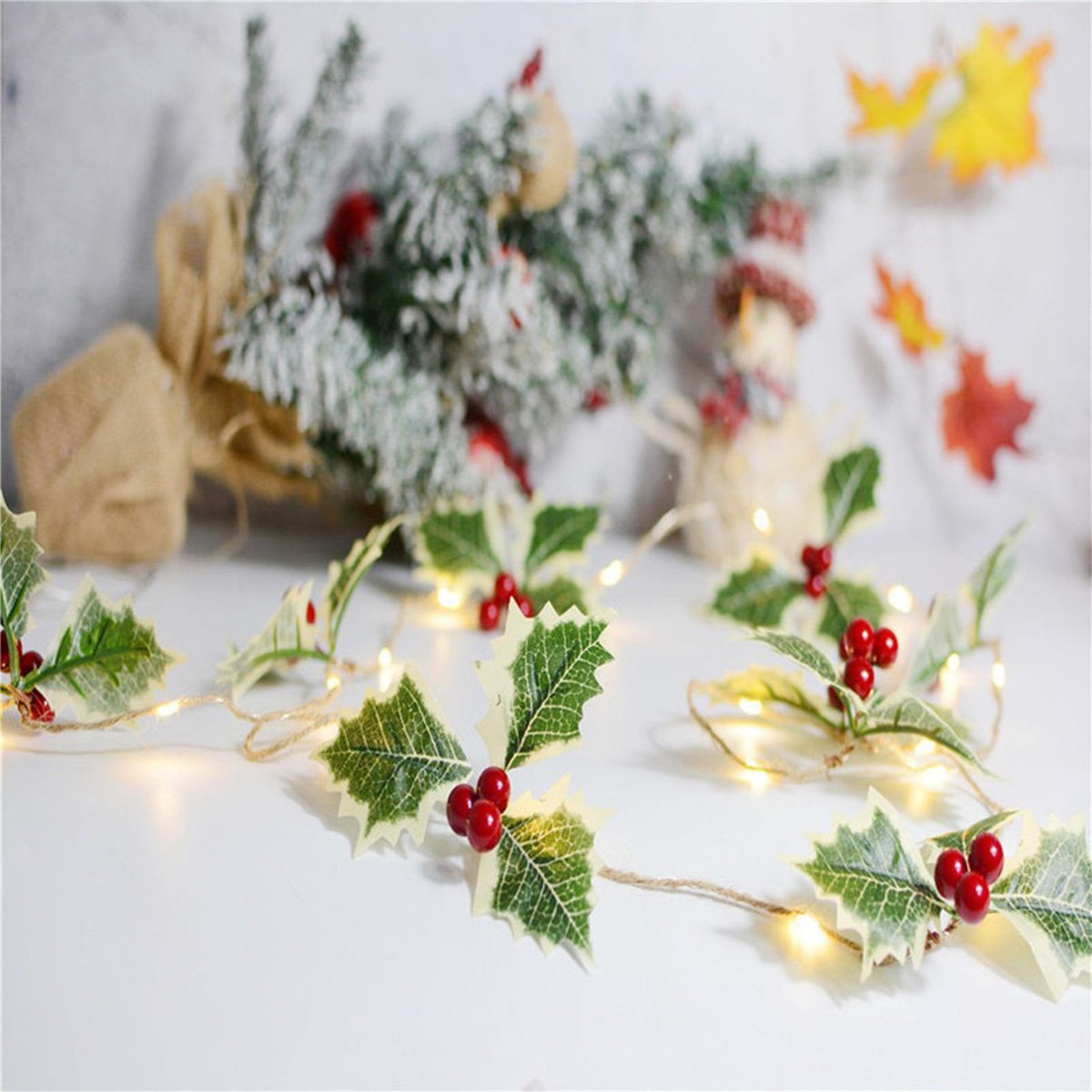 LED Copper Wire Lights Pinecone Light String Pine Needle Decoration Small Mulberry Creative Decorative Lights