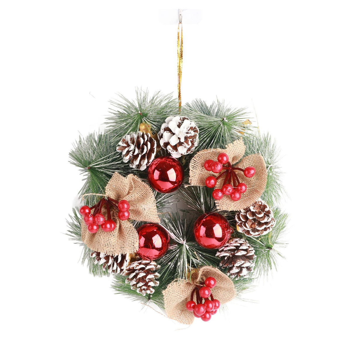 Christmas Garland Vivid Lifelike Pine Needles Christmas Decorative Garland for Front Door Home Decorations A Type Small