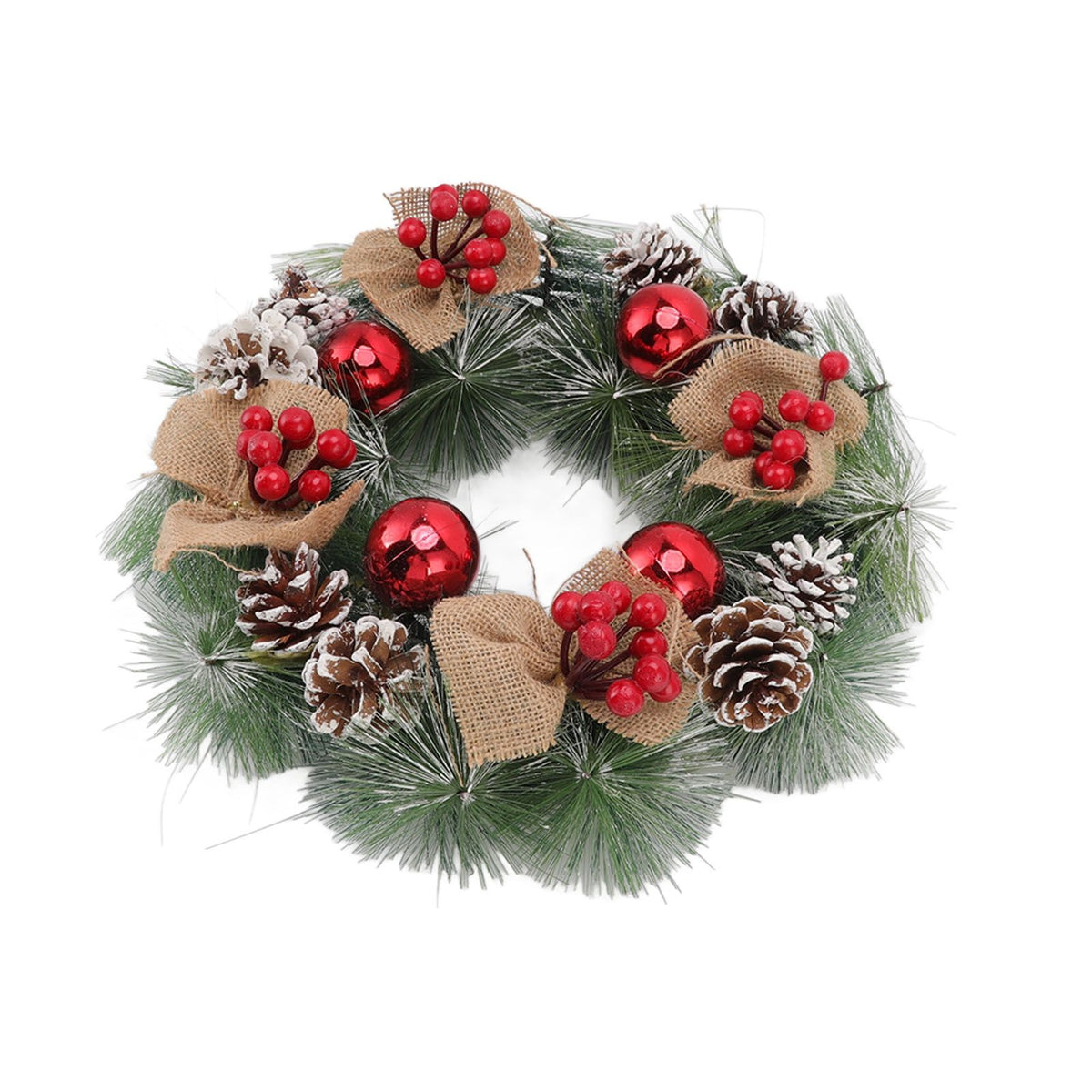 Christmas Garland Vivid Lifelike Pine Needles Christmas Decorative Garland for Front Door Home Decorations A Type Small