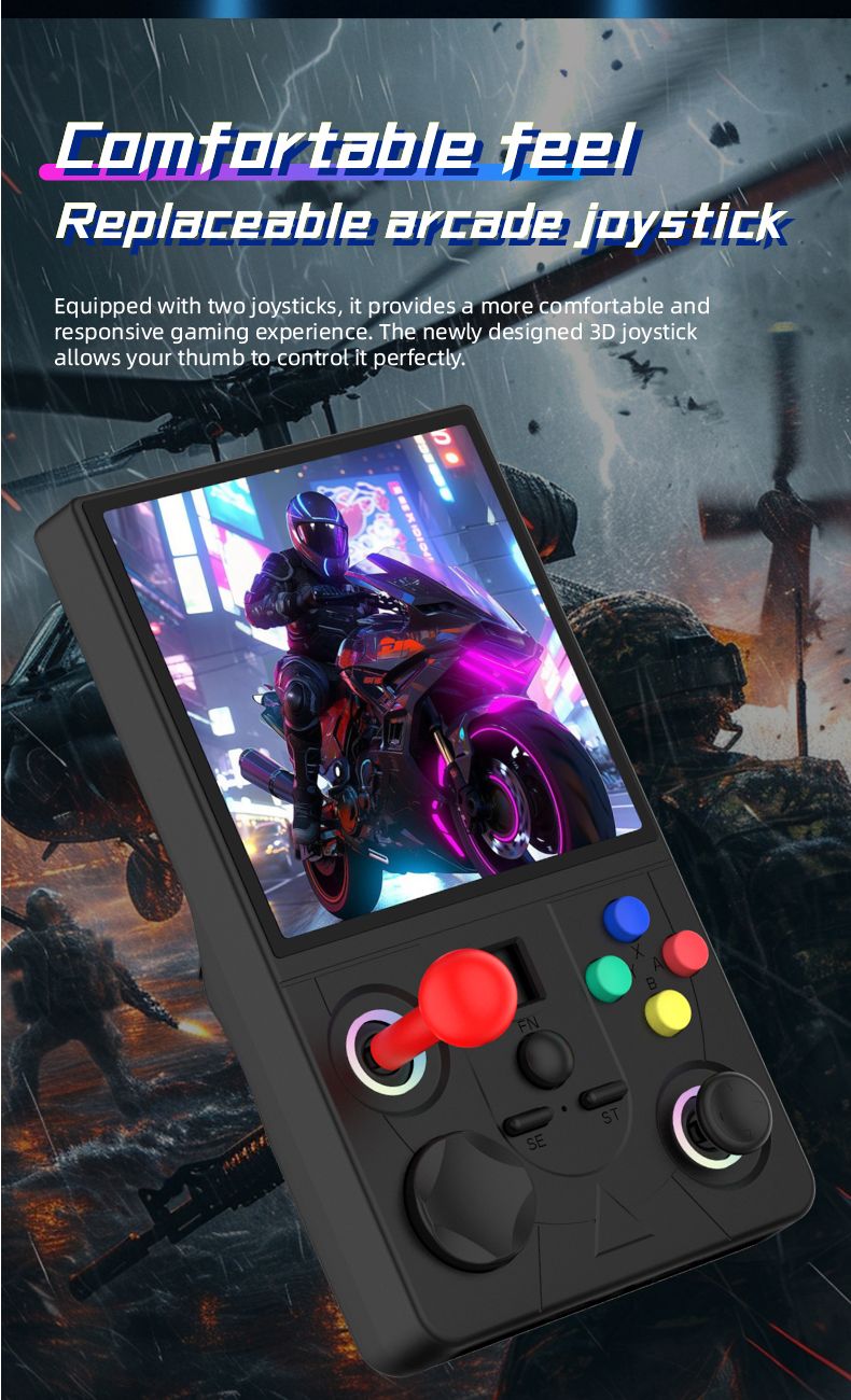 DC40V Retro Handheld Game Console, 4 Inch IPS Display, 64GB 20000+ Preloaded Retro Games,gray