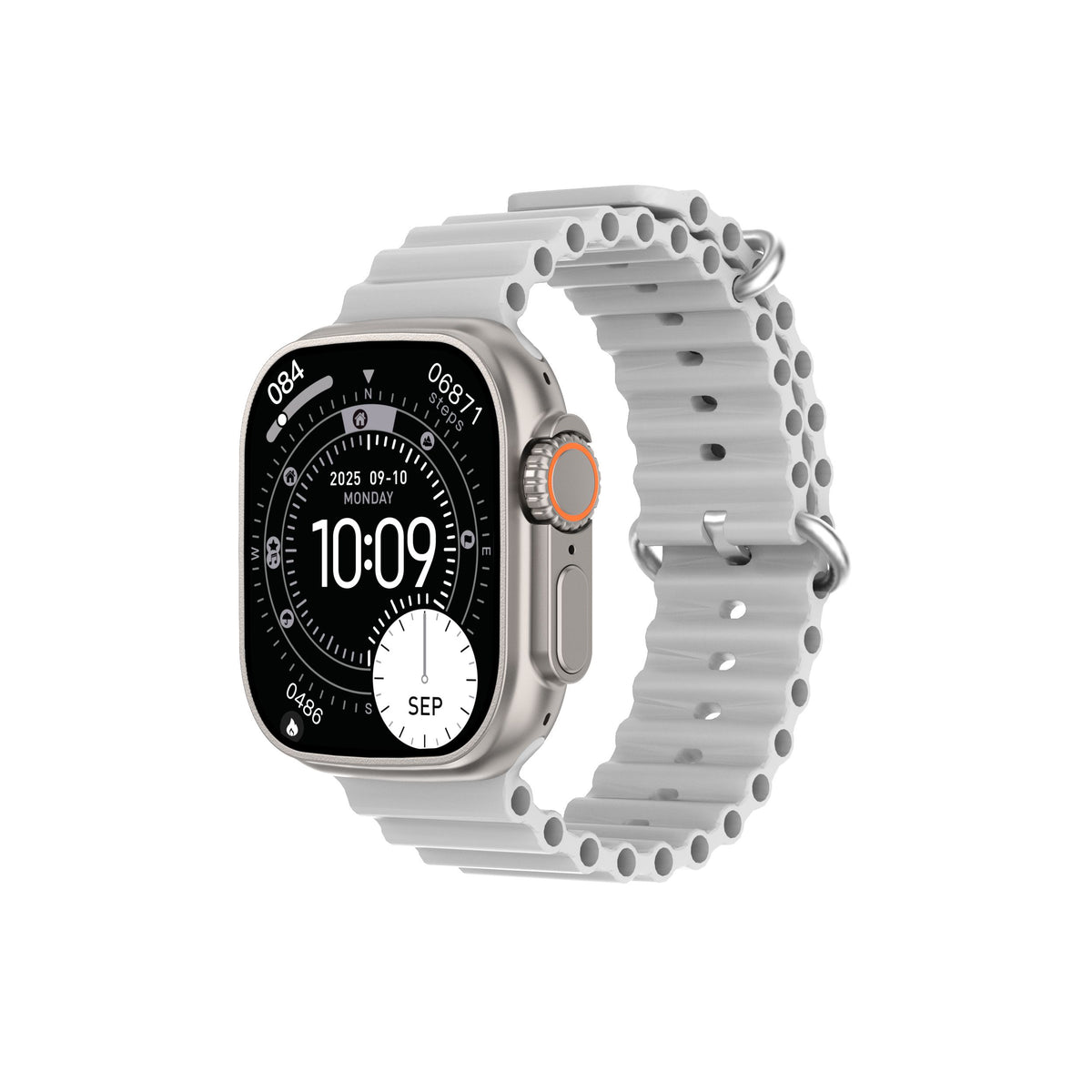 DT Ultra 4 Smart Watch Full Touch Screen Fitness Tracker for Men Women,White