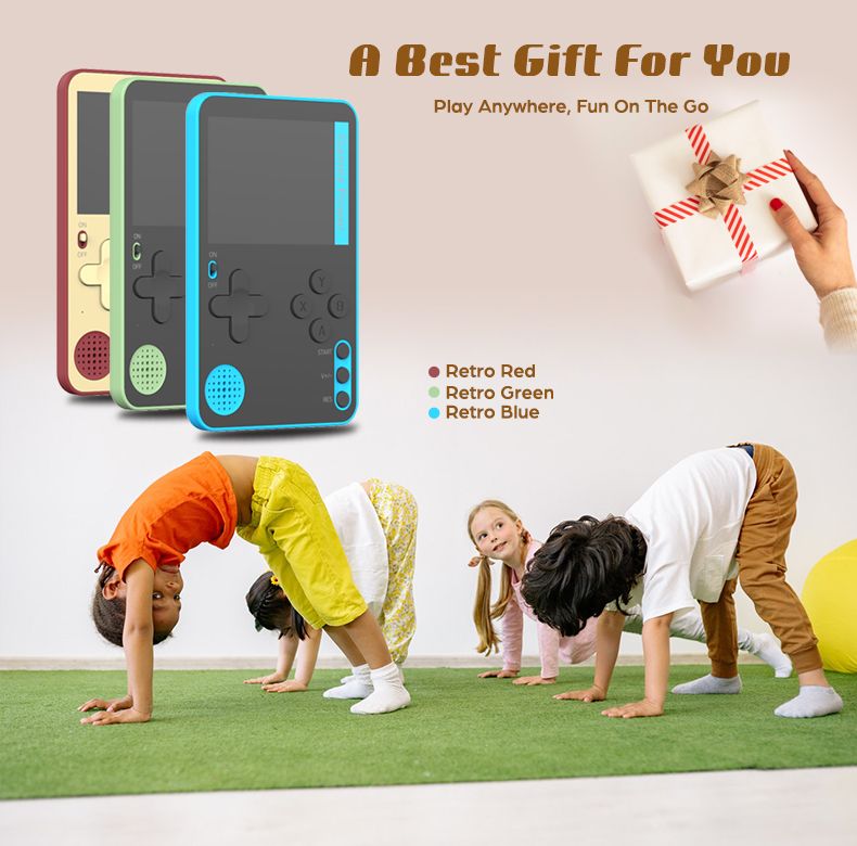K10 Handheld Retro Game Console Built-in Classic Games,green