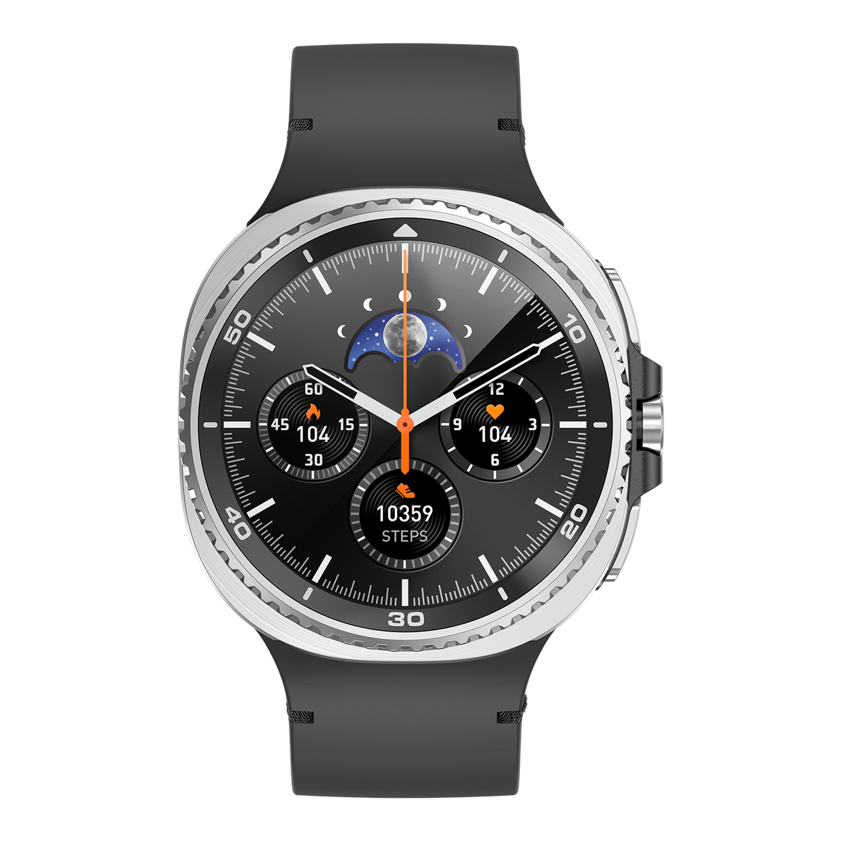 Watch8Classic-SU02 Smart Watch, Full Touch Screen Silicone Sports Wrist Watch for Men Women,Black