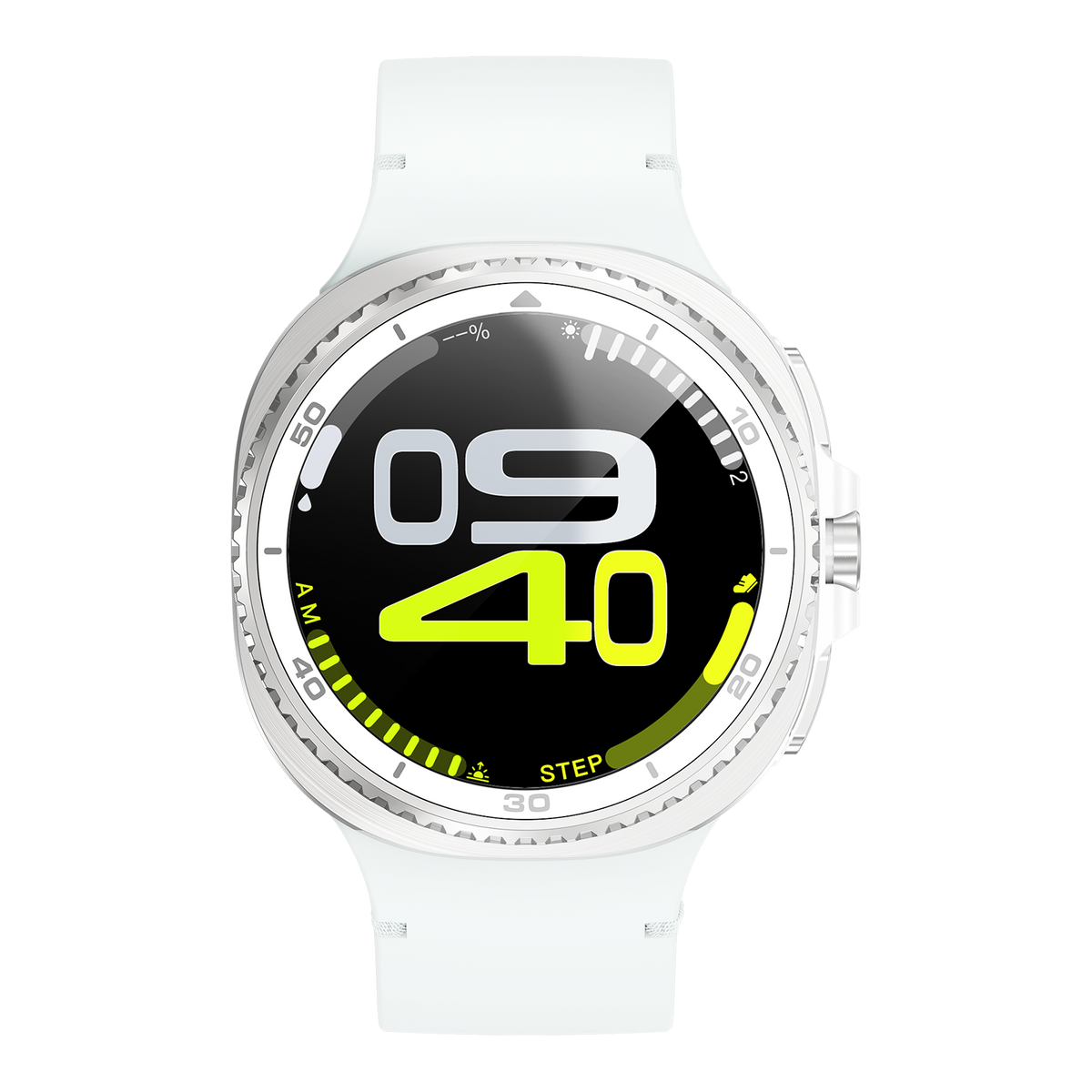 Watch8Classic-SU02 Smart Watch, Full Touch Screen Silicone Sports Wrist Watch for Men Women,Green