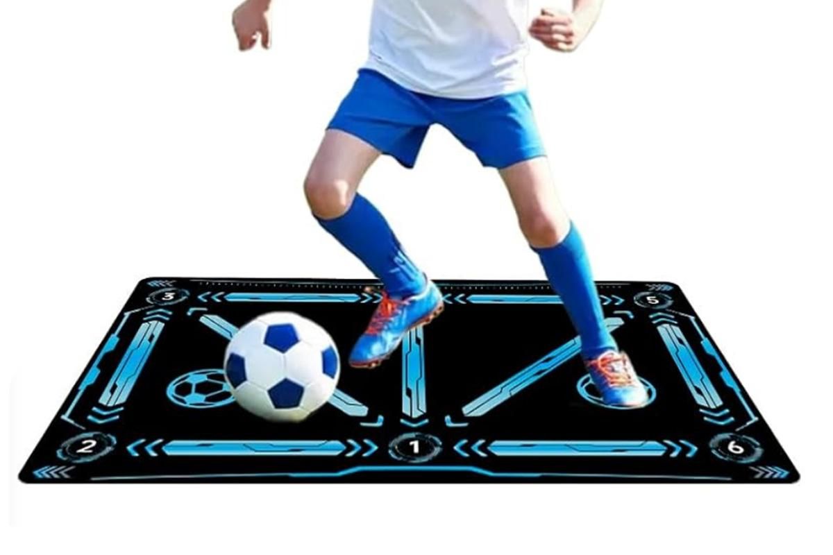 Soccer Training Mat Football Footstep Training Mat Soccer Skills Training Equipment Non Slip Dribble Training Sport Carpet