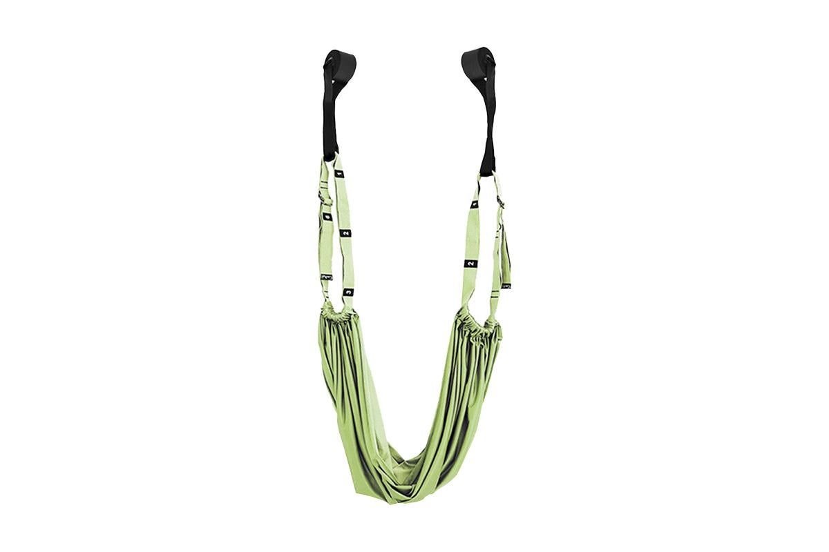 Stretching Exercise Belt Ballet Band Leg with Door Anchor Flexibility Trainer for Dance Aerial Yoga Ballet -Green