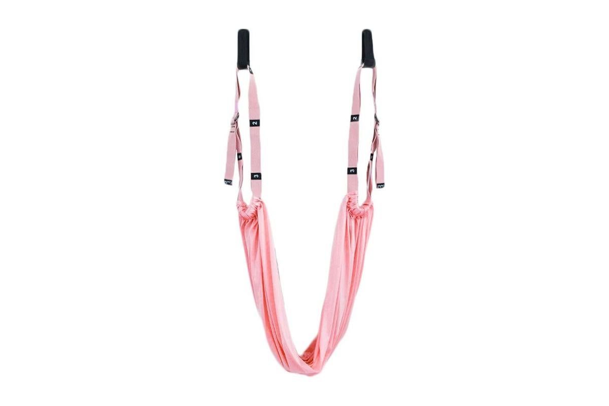 Stretching Exercise Belt Ballet Band Leg with Door Anchor Flexibility Trainer for Dance Aerial Yoga Ballet -Pink