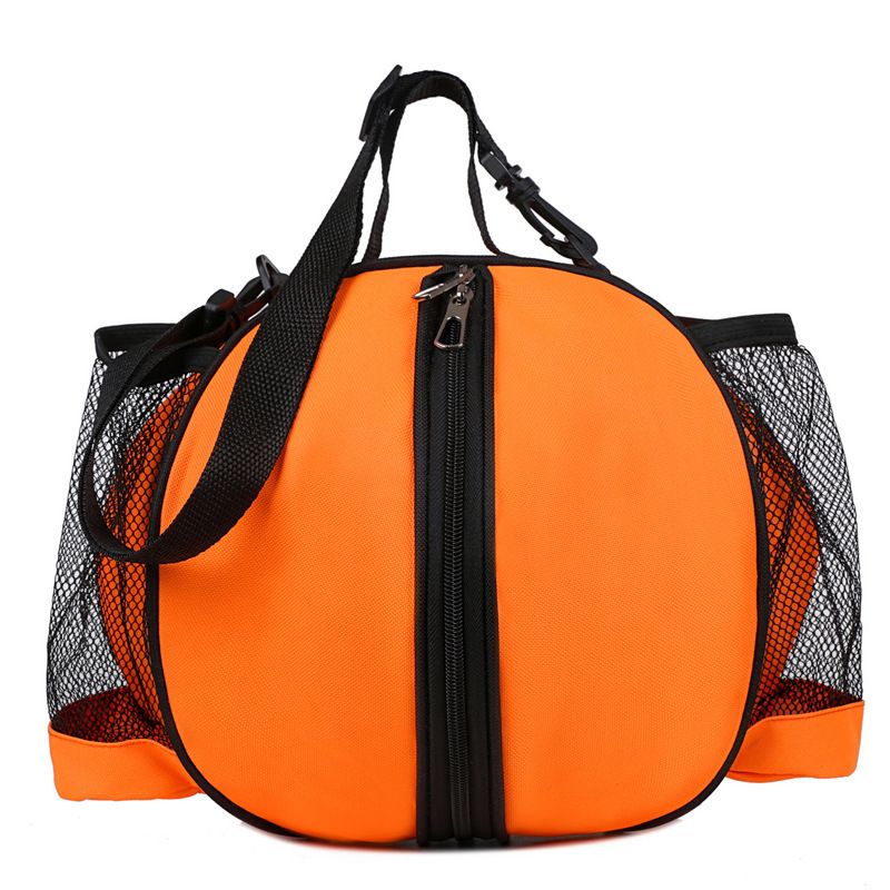 Sports Ball Bag Basketball Soccer Storage Bag Portable Equipment Carry Bag for Team Training Gym Outdoor Activities - Orange
