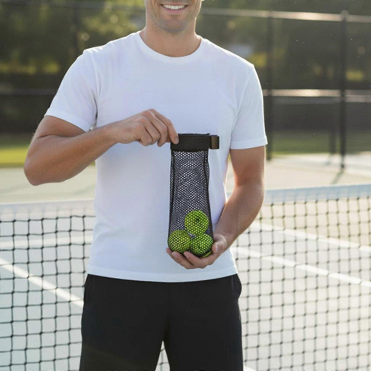 Pickleball Net Bag Portable Sports Equipment Holds 5 Balls for Training