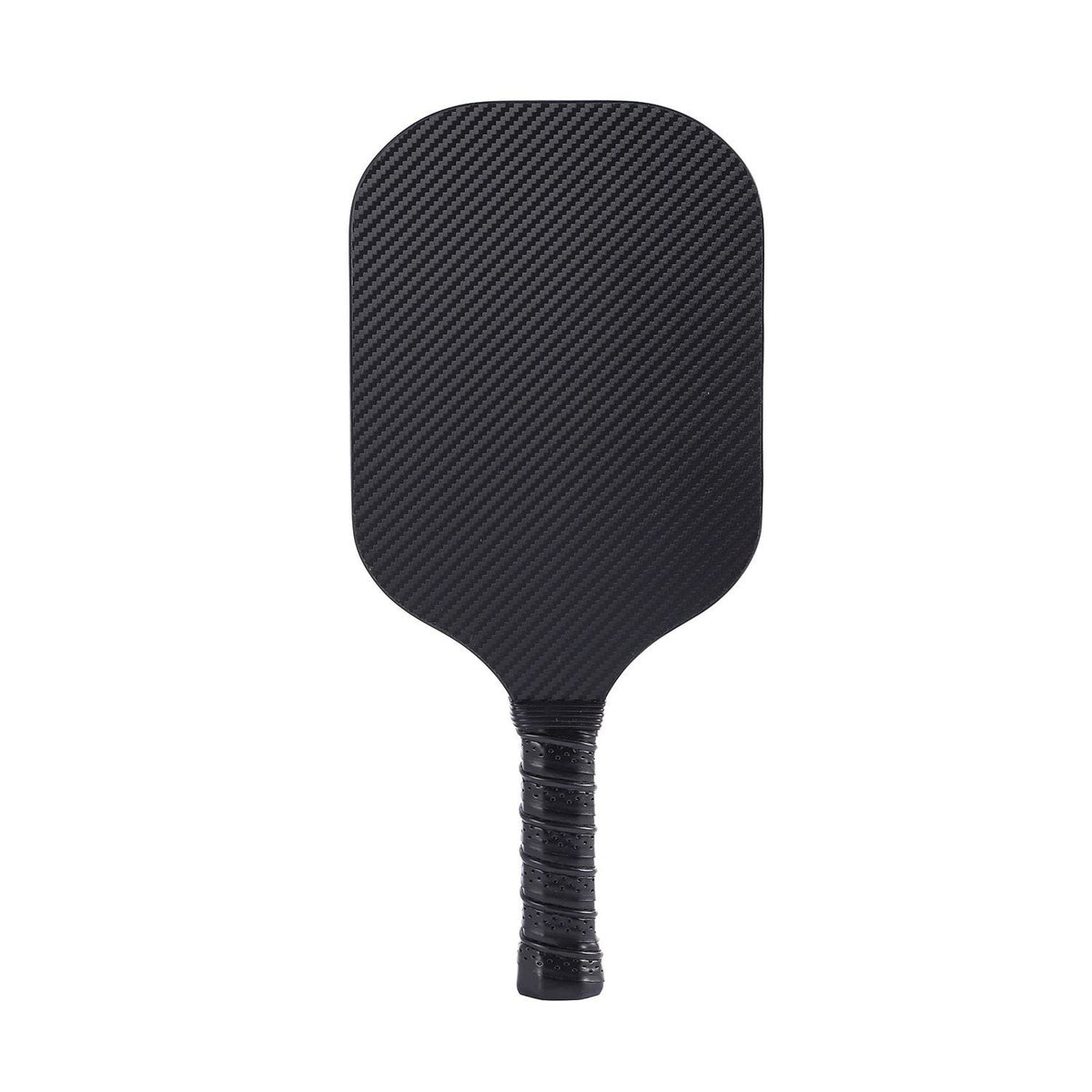 Pickleball Paddle Carbon Fiber Textured Surface Racket with Comfortable Grip Lightweight Sports Paddle - Black