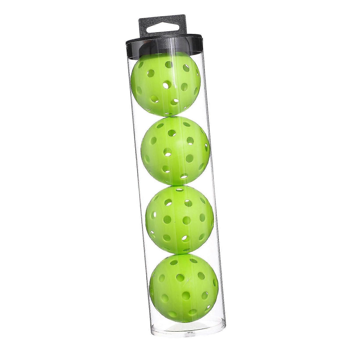 Outdoor Pickleballs 4 Pack PE Pickleball Balls 40-Hole 74mm Durable Seamless Training Balls - Green