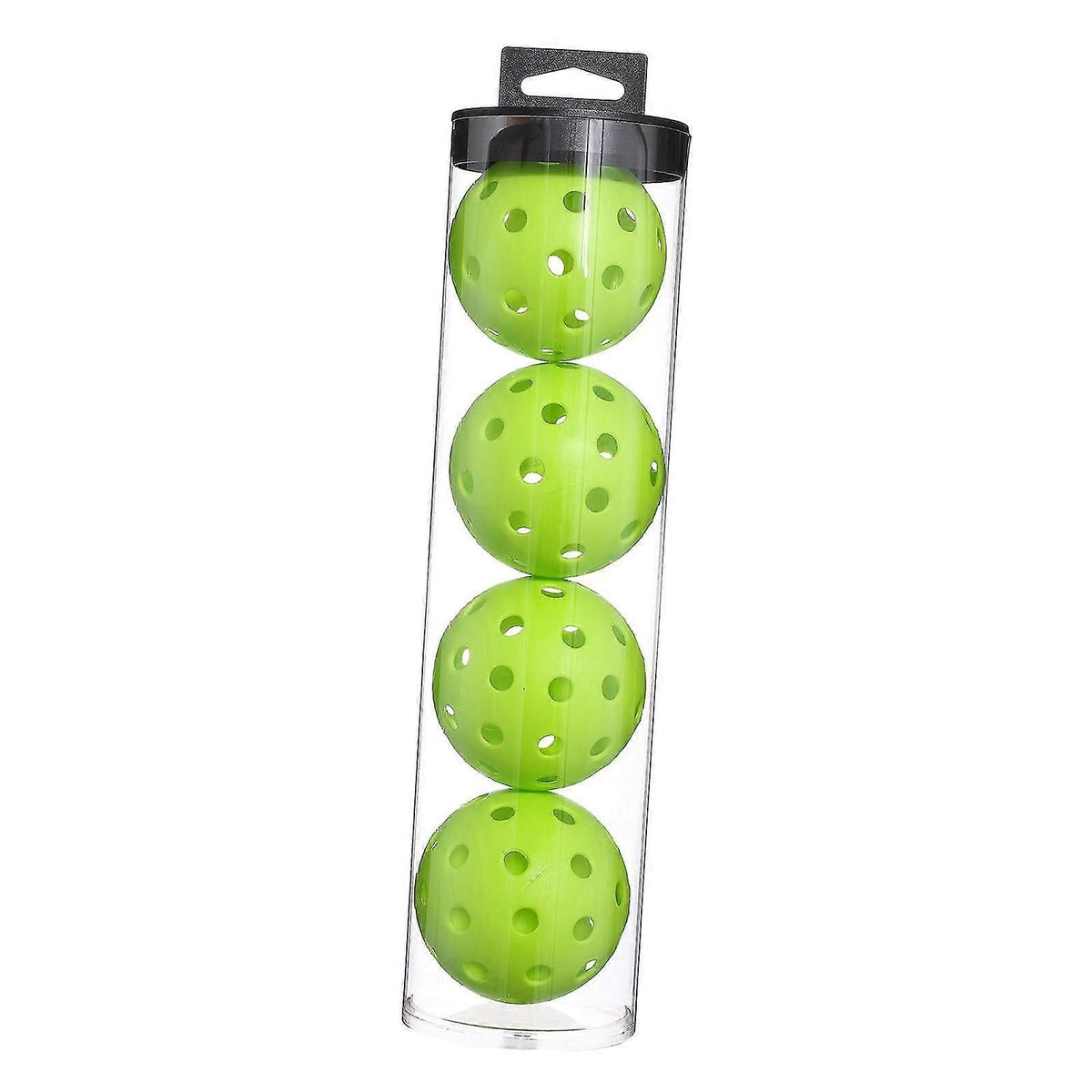 Outdoor Pickleballs 4 Pack PE Pickleball Balls 40-Hole 74mm Durable Seamless Training Balls - Green
