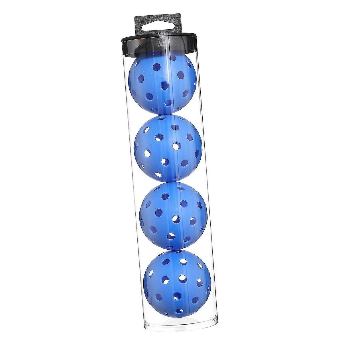 Outdoor Pickleballs 4 Pack PE Pickleball Balls 40-Hole 74mm Durable Seamless Training Balls - Blue
