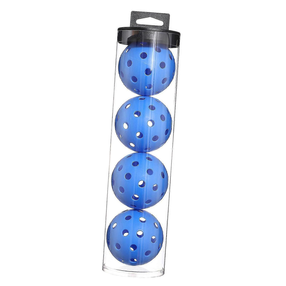Outdoor Pickleballs 4 Pack PE Pickleball Balls 40-Hole 74mm Durable Seamless Training Balls - Blue