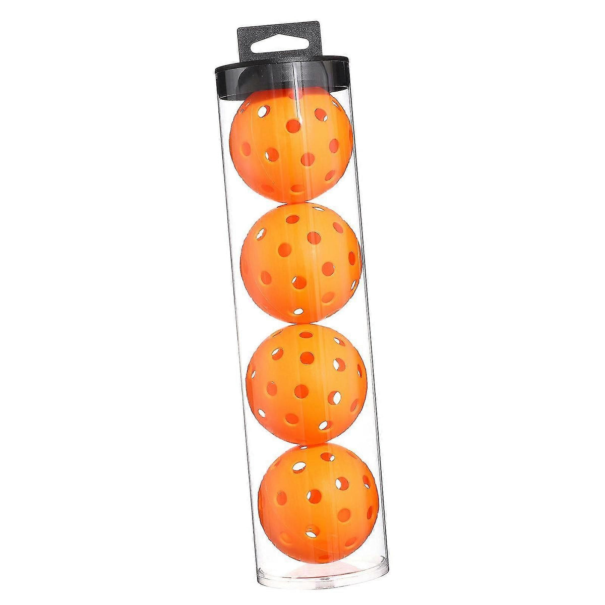 Outdoor Pickleballs 4 Pack PE Pickleball Balls 40-Hole 74mm Durable Seamless Training Balls - Orange