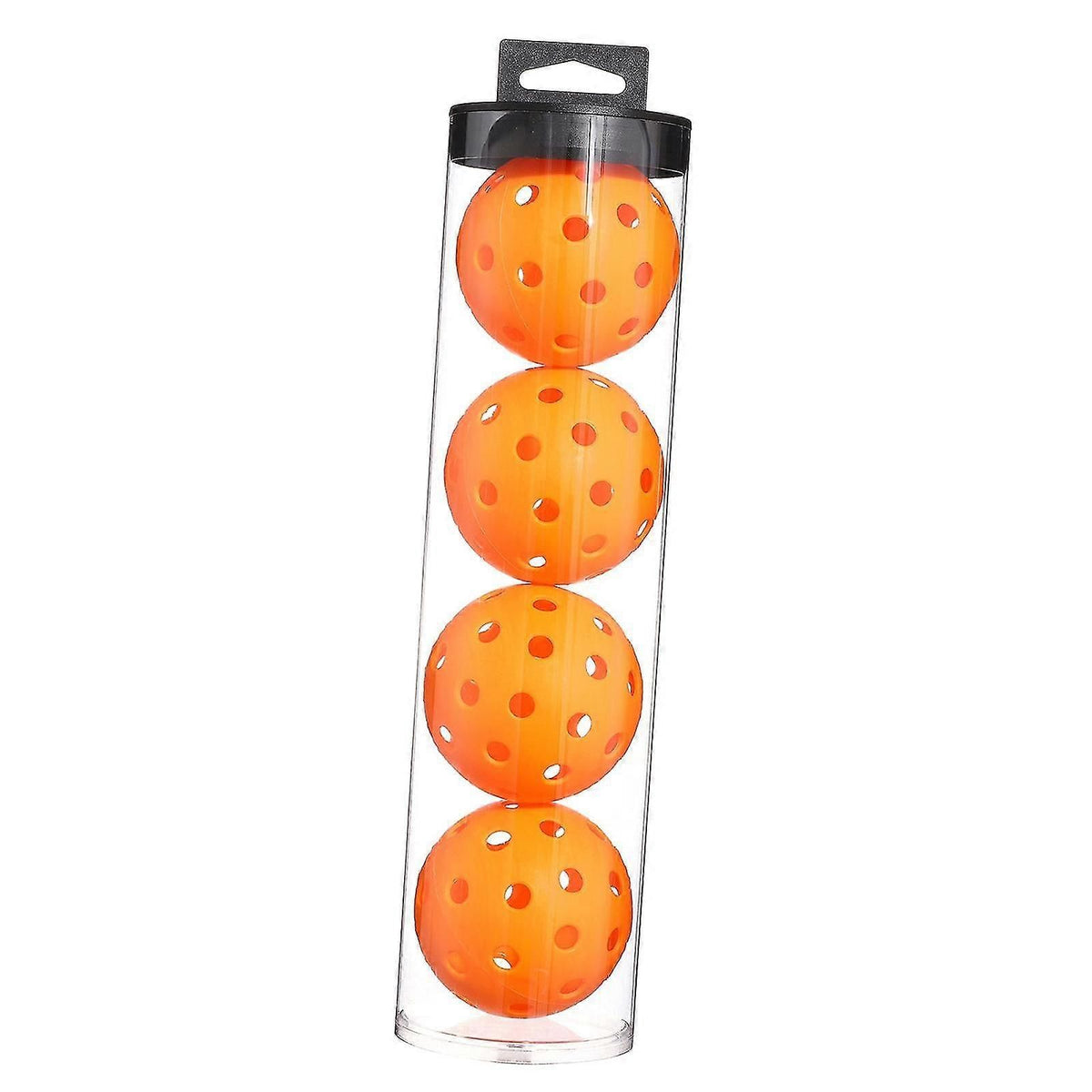 Outdoor Pickleballs 4 Pack PE Pickleball Balls 40-Hole 74mm Durable Seamless Training Balls - Orange