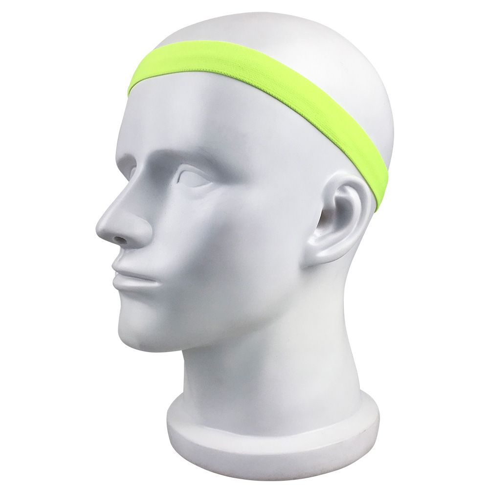 Sports Headband with Non-Slip Silicone Strip Stretch Running Yoga Fitness Sweatband - Green