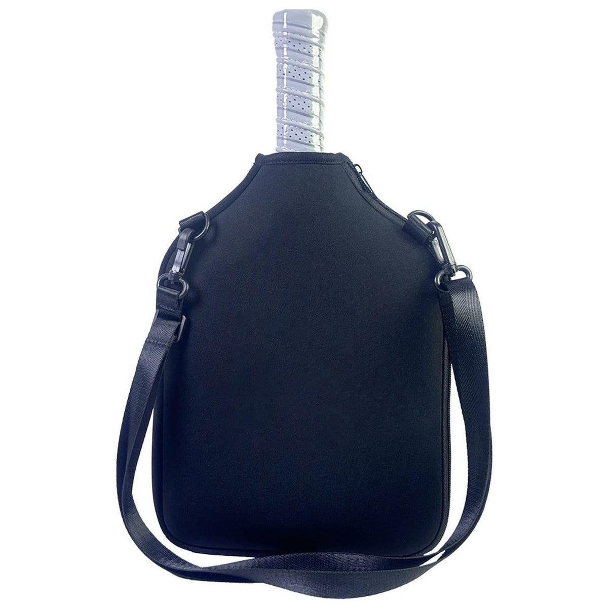 Neoprene Tennis & Pickleball Paddle Bag Lightweight Protective Carry Case with Shoulder Strap - Black