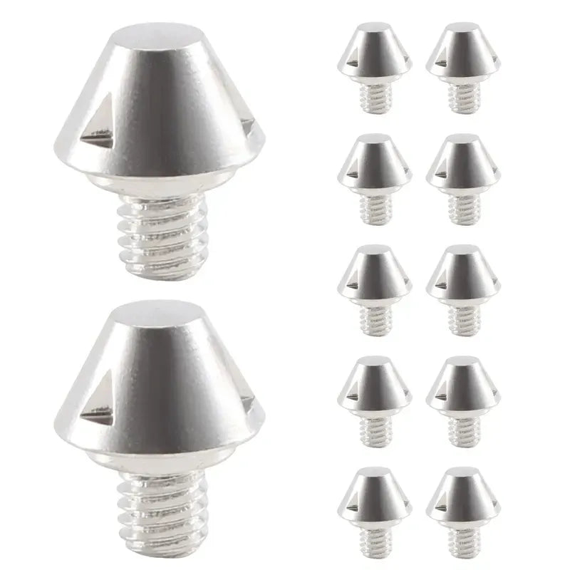 12 PCS M6 Football Shoe Replacement Spikes Studs For - Silver 8mm