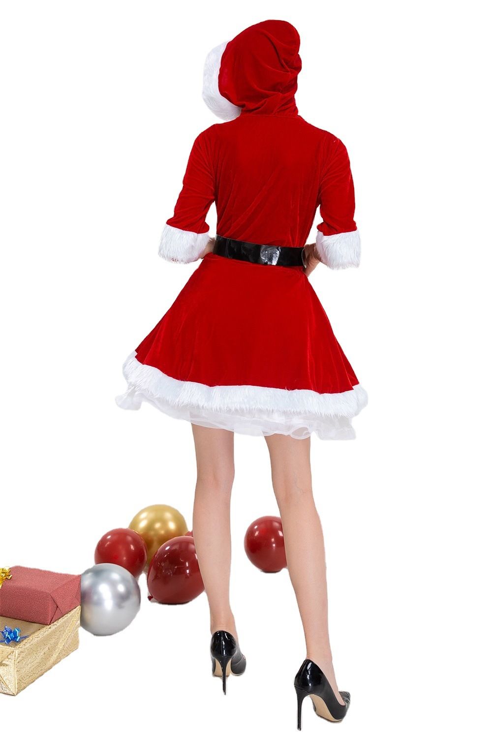 Guangzhou Green Bird Garment Factory Women Xmas Dress Red XL Size: XL; Height (cm): 170-175; Weight (kg): 60-65; Bust (cm): 94-98; Waist (cm): 78-82; Shoulder width (cm): 40; Length (cm): 64