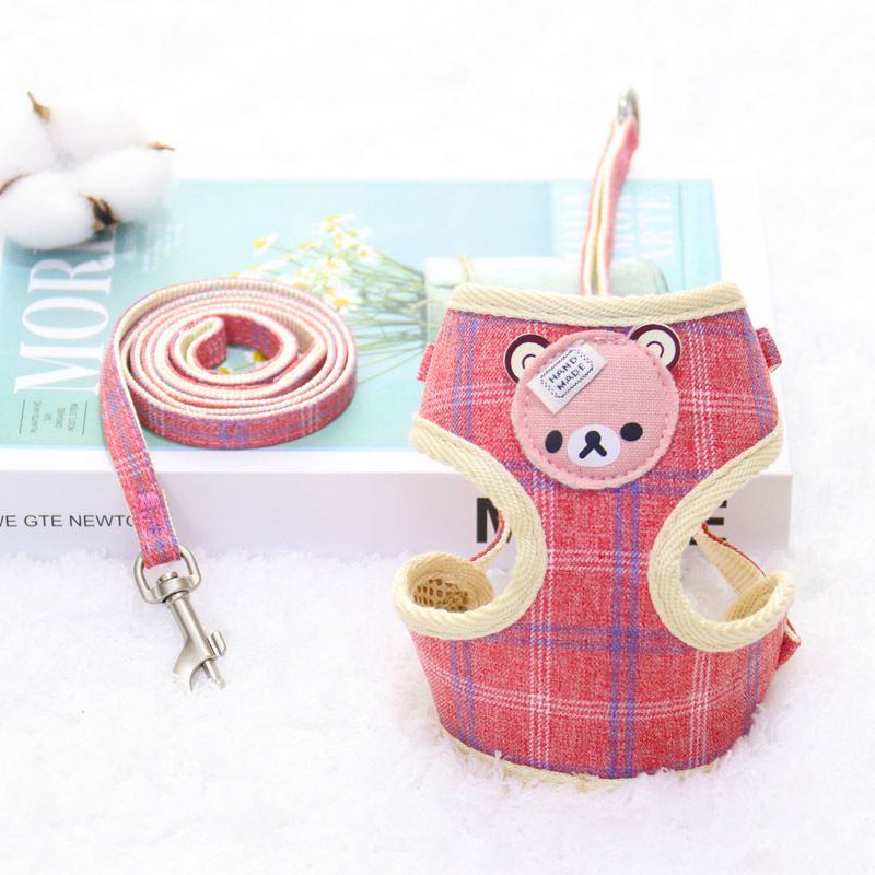 Zichen Dog Leash Chest Strap with Snack Bag Red 2-piece set 1.5(M)
