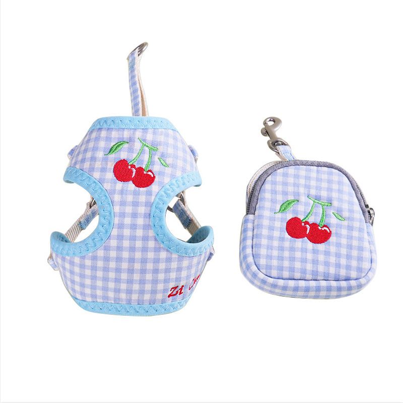 Zichen Dog Leash Chest Strap with Snack Bag Blue fruit (snack bag) 1.0(S)