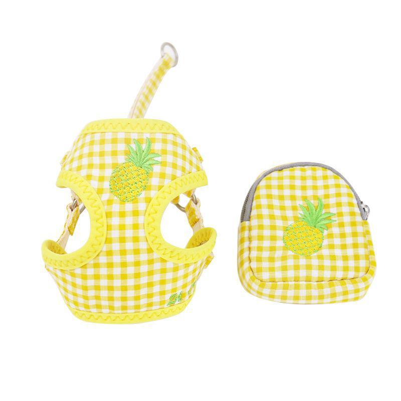 Zichen Cat Harness Cotton Vest Summer Yellow (with bag) M(1.5 suitable for 3.50 kg-7.50 kg