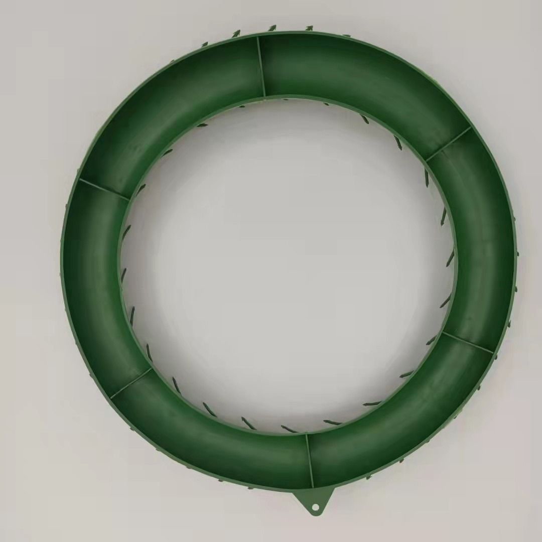 Christmas Wreath Plastic Green Diameter 30cm Diameter 20cm 66 mesh