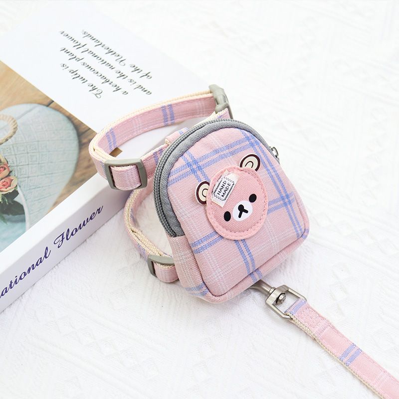 Zichen Polyester Vest Dog Harness Small Pet Pink (one set as shown) 1.5(M) for 3.50 kg-7.50 kg
