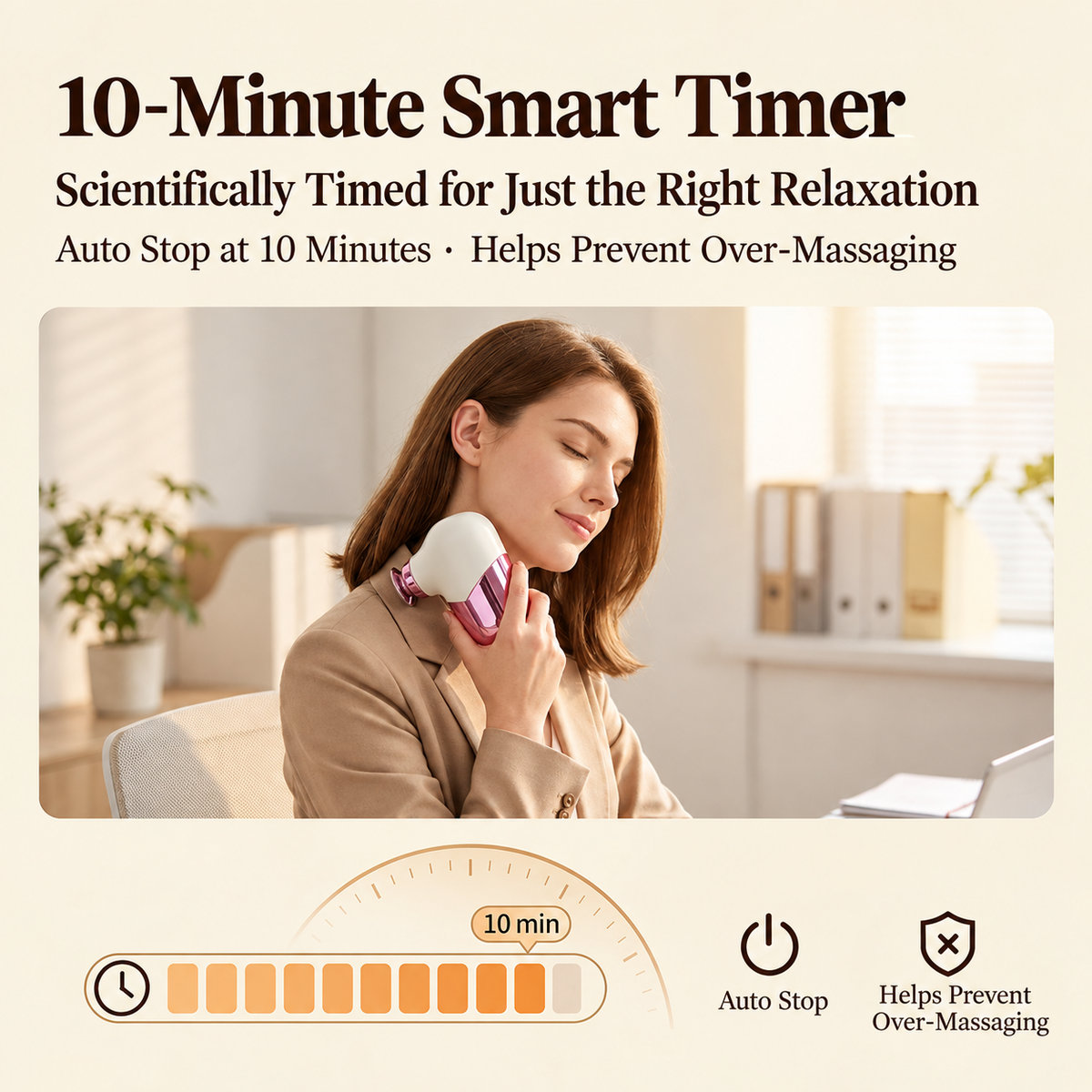Mini Portable Pocket Massage Gun with Brushless Motor, Four Speed Settings, USB-C Rechargeable, Quiet Operation, Ergonomic Palm-Sized Design for Office, Home, Travel and Post-Workout Muscle Relaxation (Pink)