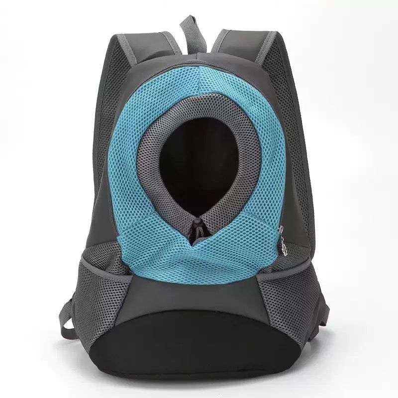 Ventilated Small Pet Carrier Backpack – Hands-Free Nylon Travel Bag with Adjustable Head Opening and Side Pockets, Ideal for Walking, Hiking and Daily Outings with Small Dogs and Cats (S, RoyalBlue)
