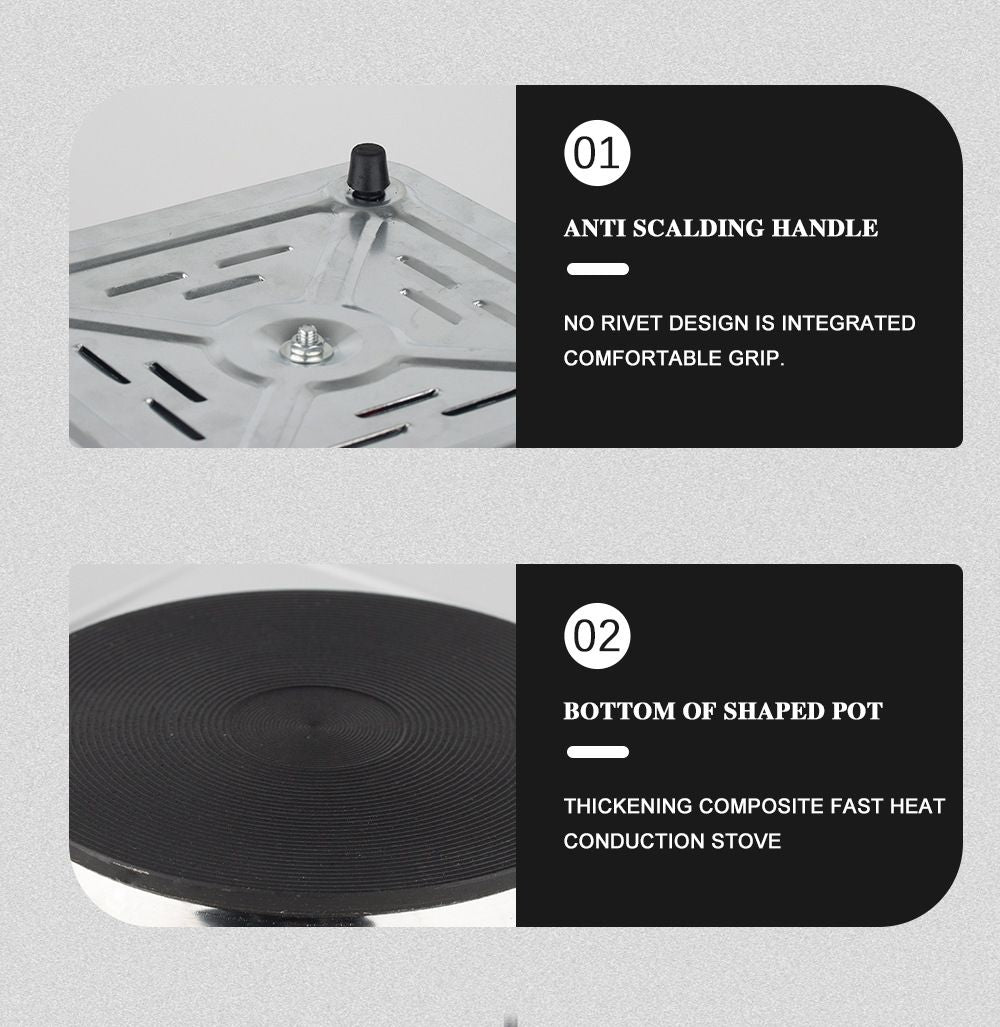 Double Burner Electric Ceramic Cooktop 2000W Countertop Hot Plate with 5-Level Temperature Control, Portable Dual Stove for Home Kitchen Cooking, Frying, Steaming, Boiling, Roasting and Daily Meal Preparation (Black)