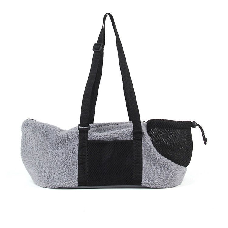 Cozy Winter Pet Carrier for Small Dogs and Cats — Warm Fleece-Lined Travel Bag with Breathable Mesh, Adjustable Shoulder Strap, and Foldable Design for Easy Handheld or Crossbody Use on Daily Outings and Trips (Pink)