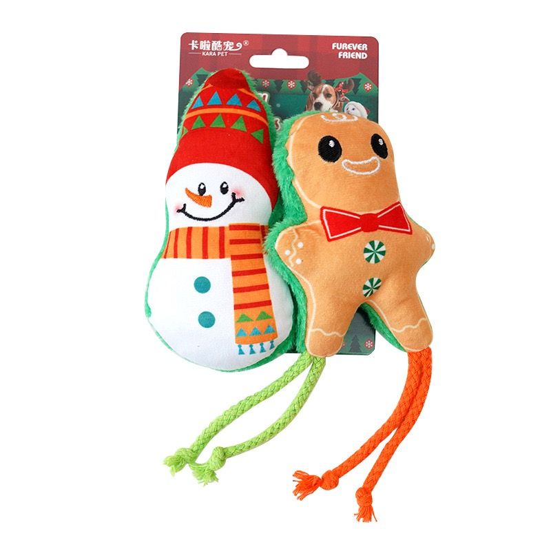 Christmas Plush Catnip Toys with Interactive Teaser Wands – Santa, Snowman, Gingerbread, Bell, and Tree Designs for Kittens and Indoor Cats’ Holiday Fun, Exercise, and Dental Care (Santa Claus)