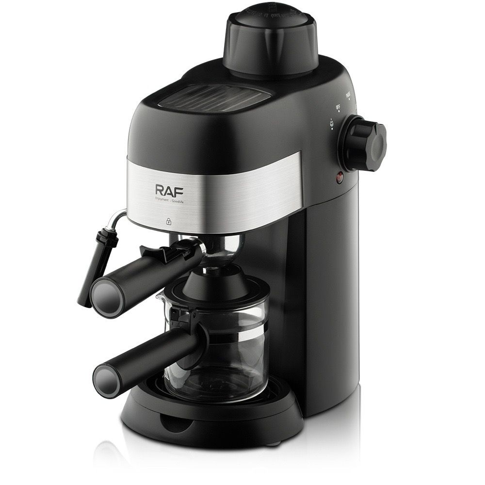 Compact 3.5Bar Semi-Automatic Espresso Machine with Steam Milk Frother for Home, Office, and Small Kitchen Use (Black)