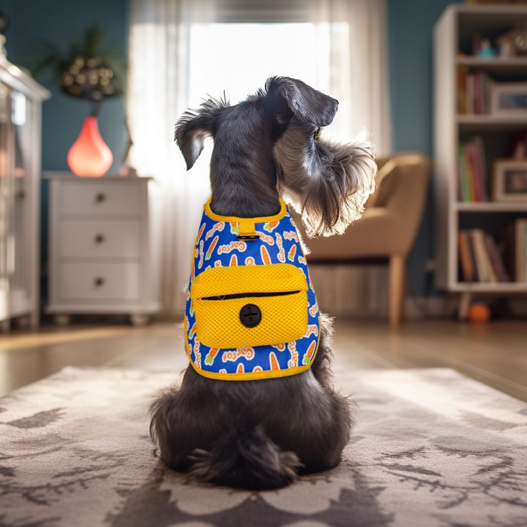 Adventure-Ready Pet Vest Harness with Matching Poop Bag Carrier – Breathable, Adjustable, and Perfect for Daily Walks, Travel, and Outdoor Fun with Your Furry Sidekick (M)