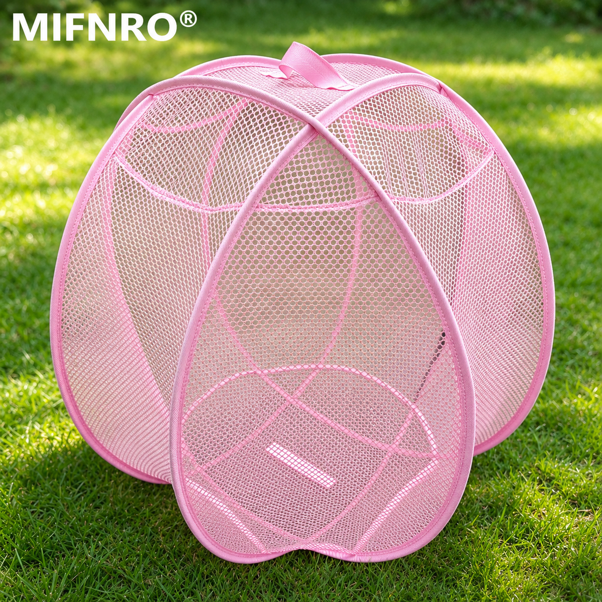 Portable Foldable Pet Playpen Pop Up Mesh Tent for Small Cats Dogs Rabbits Guinea Pigs Indoor Outdoor Travel Use with Zipper Opening and Protective Guard (Black)