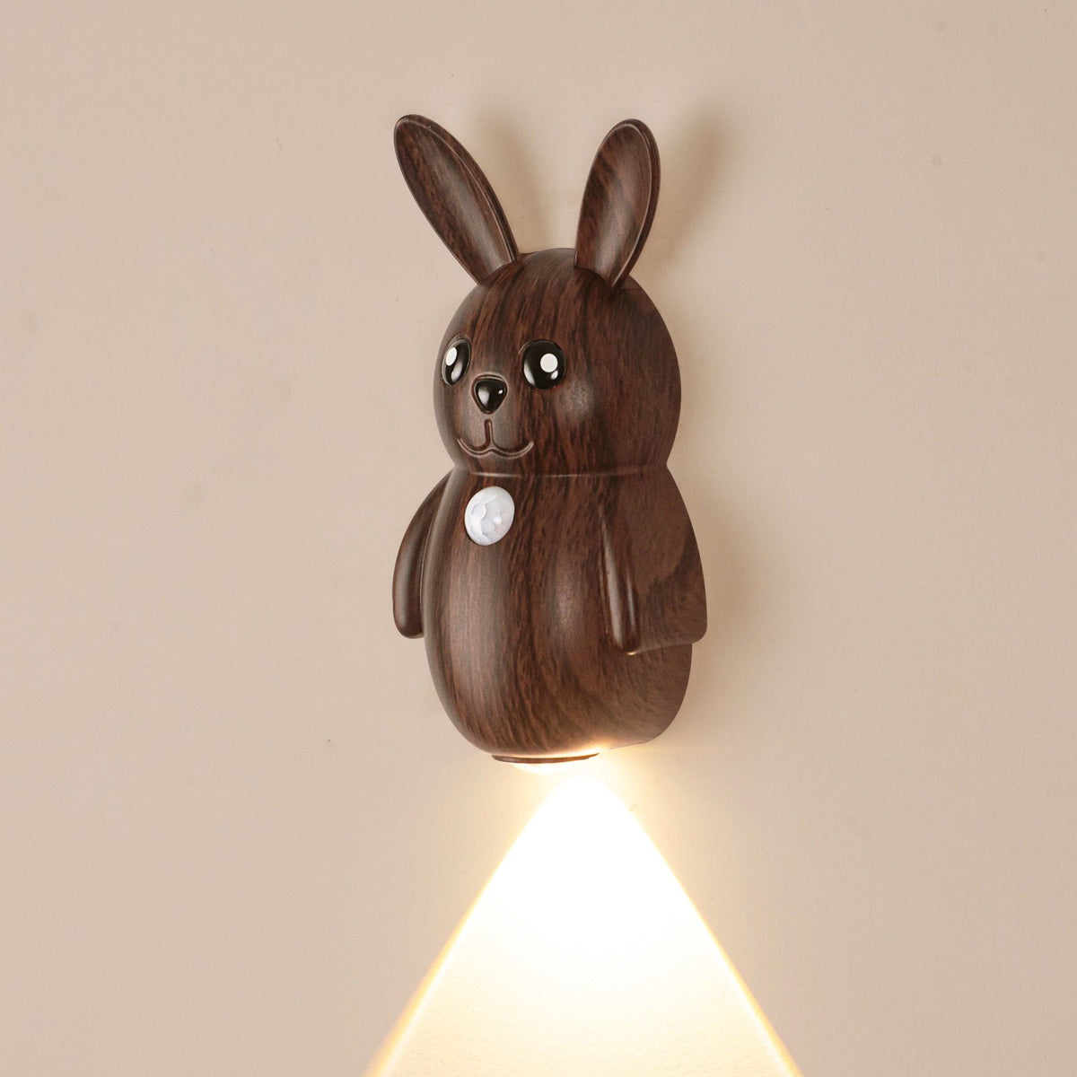 Adorable Cartoon Rabbit LED Motion Sensor Wall Light, Rechargeable Magnetic Cordless Night Lamp for Bedroom, Hallway, Stairs, and Kitchen with Dimmable Brightness and Adjustable Warm-to-Cool Glow (Gold, 3PCS)