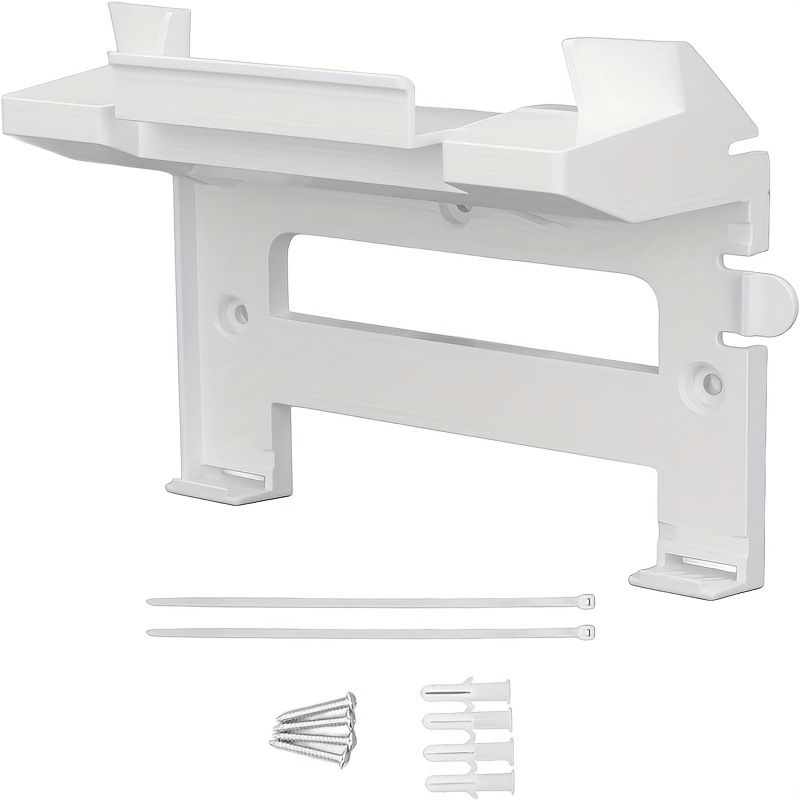 Wall Mount Bracket for Starlink Standard 4 Router and Power Supply, 2-in-1 Space-Saving Mount, ABS Hard Plastic Holder for Home and Office Wall Organization (White)