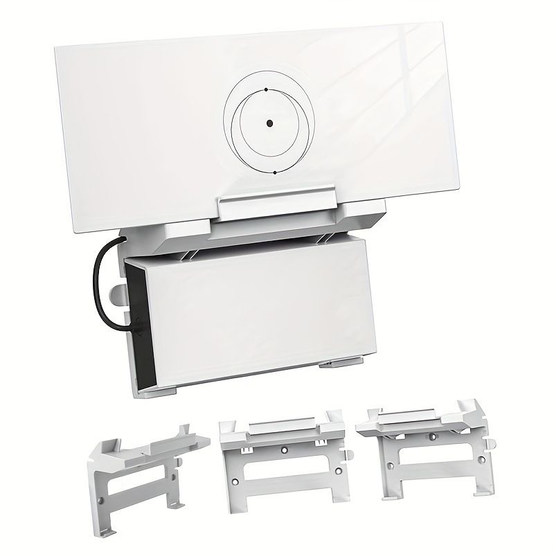 Wall Mount Bracket for Starlink Standard 4 Router and Power Supply, 2-in-1 Space-Saving Mount, ABS Hard Plastic Holder for Home and Office Wall Organization (White)