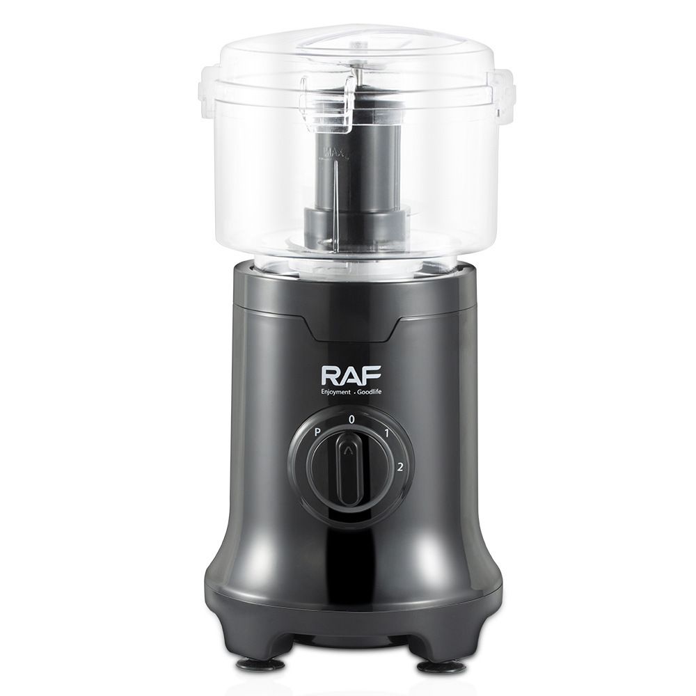 Four-in-One Electric Food Processor Blender with Multi-Function Cups for Juicing, Meat Grinding, Coffee Bean Milling and Baby Food Prep in Home Kitchens (Black)