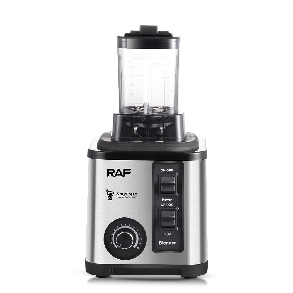 3-in-1 Multifunctional Electric Blender with Stainless Steel Body and Three Interchangeable Jars for Juicing, Grinding, and Food Prep in the Home Kitchen (Silver)