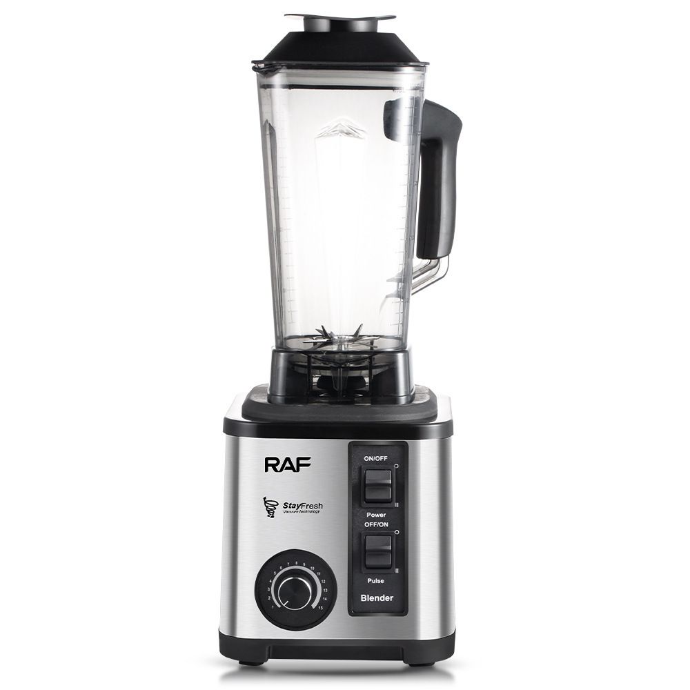 3-in-1 Multifunctional Electric Blender with Stainless Steel Body and Three Interchangeable Jars for Juicing, Grinding, and Food Prep in the Home Kitchen (Silver)